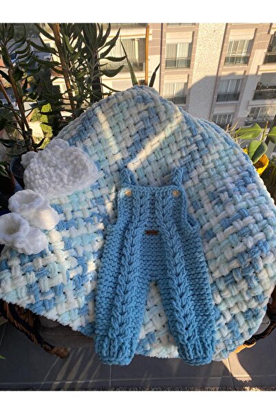 Alizee el örgüsü bebek tulumlu set