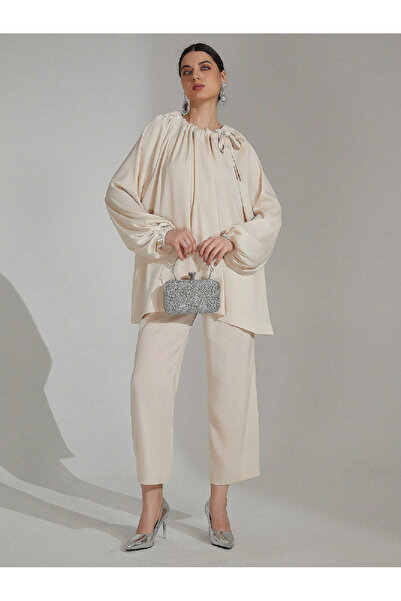 Take Two By Styli Oversized Drawstring Neck Top and Pants Co-Ords