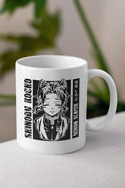 Toyaso Demon Slayer Shinobu Anime Themed White Mug Cup Gift for Friend Lover