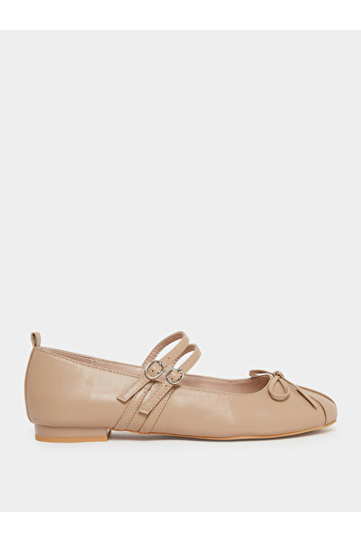 Raid By Styli Idol Bow Detail Mary Jane Ballet Flats