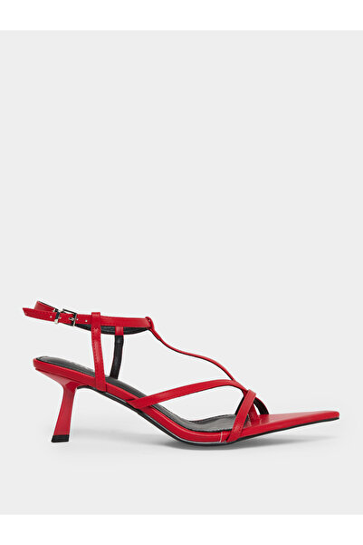Raid By Styli Layne Pointed Toe T-Bar Strap Sandals