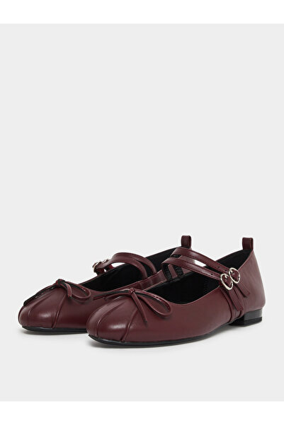 Raid By Styli Idol Bow Detail Mary Jane Ballet Flats