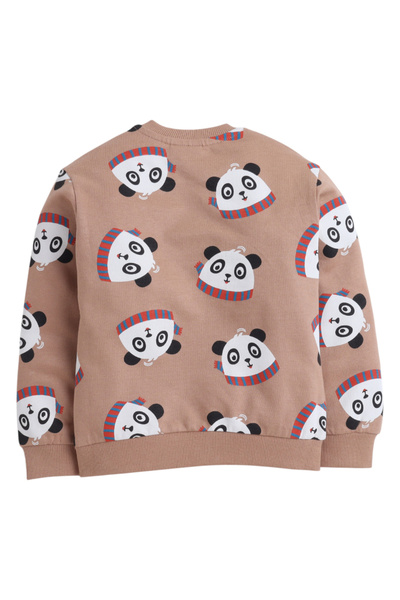 Victor and Jane By Styli Boys Panda Graphic Sweatshirt and Joggers Set