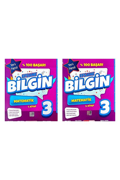 Kırmızı Beyaz Yayınları 3.sınıf efsane bilgin matematik 1 ve 2