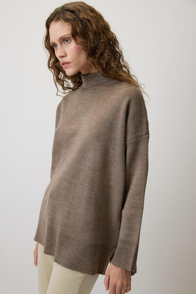Touché Privé VERTICAL COLLAR BASIC KNITWEAR SWEATER