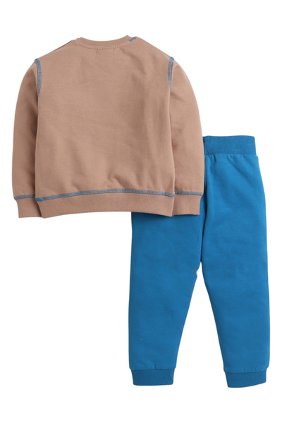 Victor and Jane By Styli Boys Panda Graphic Sweatshirt and Joggers Set