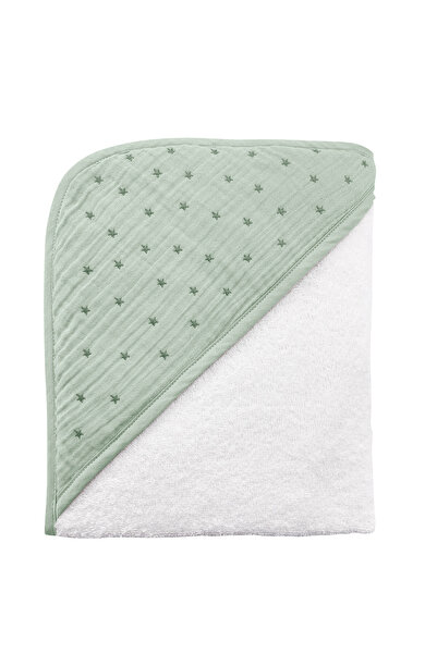 Casadora Baby منشفة مطرزة بنجمة، مصنوعة من القطن العضوي بنسبة 100% - منشفة مط...