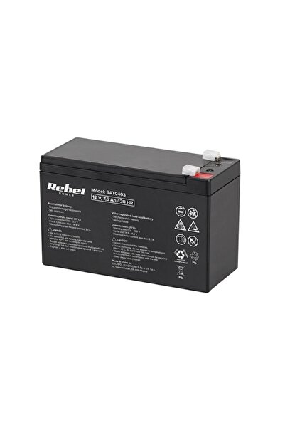 Rebel Baterie staționară, 12V 7.5Ah, dimensiuni mici
