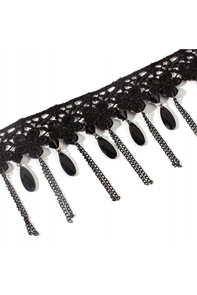 Other COLIER CU BRODERIE DIN DANTELĂ NEGRĂ, GOTICE CH08