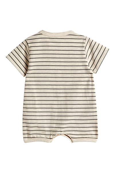 Dirkje By Styli Boys Striped Romper with Animal Print