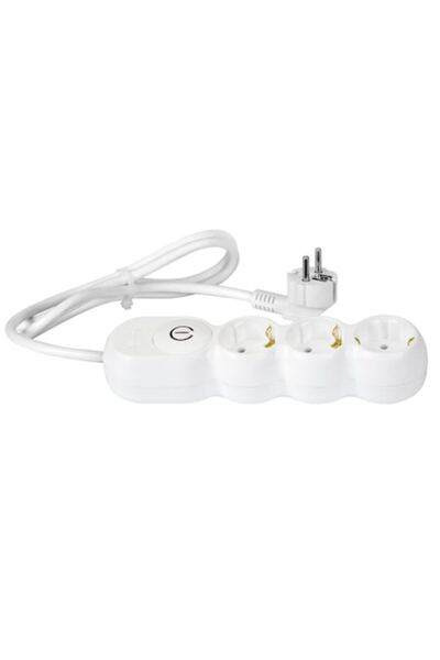 Wconn Extension cord 3 m, 3X1.5 mmp, Home, 3 sockets with switch, with ground...
