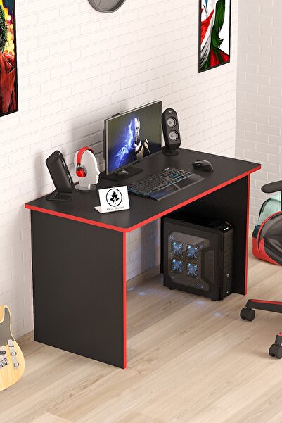 Arvessohome Oyuncu Masası Gamer Model Çalışma Masası Siyah-Kırmızı Model