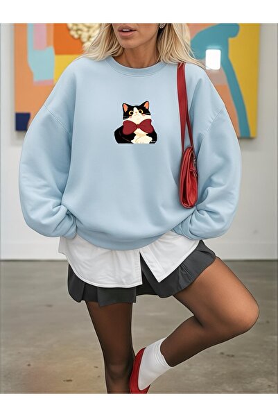 Wish BF Unisex Ανδρικό/Γυναικείο Φούτερ με παπιγιόν Cat Colorful Special με τ...