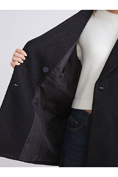 LC Waikiki Lcw Vision Double-Breasted Collar Oversize Women's Cashmere Coat
