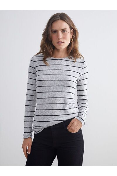 LC Waikiki Lcwaikiki Basic Crew Neck Striped Women's T-Shirt