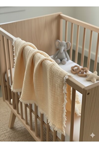 Cosibello Home 7 Katlı Dolgulu 120×120 Müslin Bebek Battaniyesi