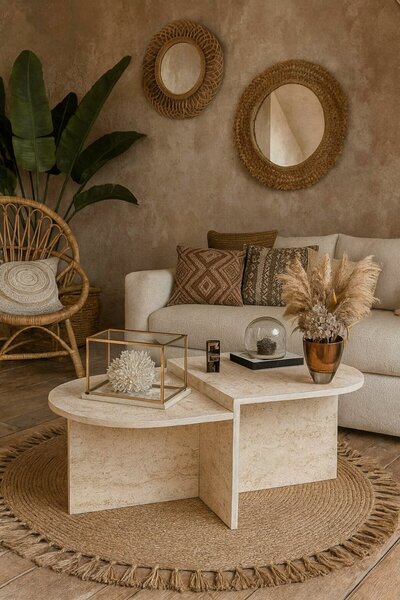 Reyo Falez Setro Orta Sehpa Traverten