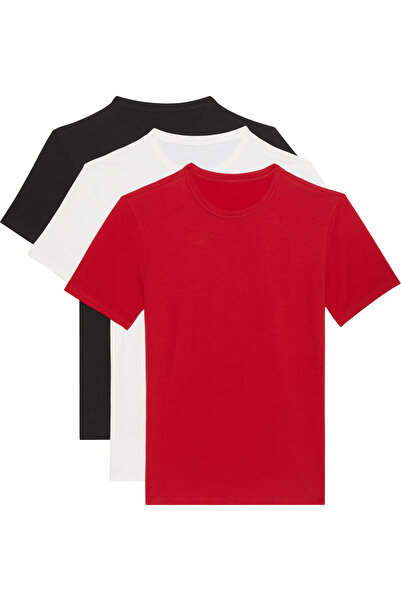 Calvin Klein Erkek 3'lü Paket Çok Renkli T-Shirt