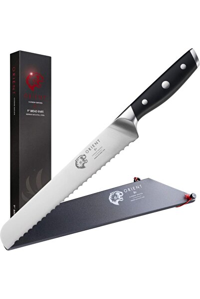 Orient Bread Knife, Carbon Series X50 Ultra+, German Stainless Steel, Black