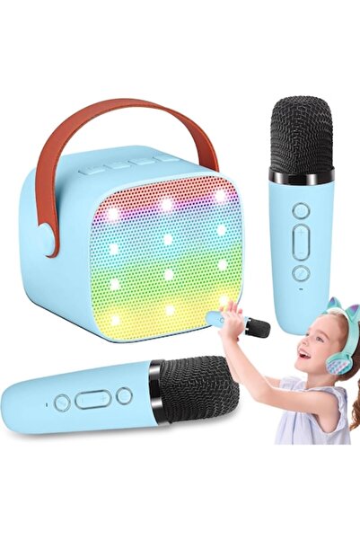 SmartVibe smart kinder vibe Set karaoke wireless PartyON™ pentru copii — 2 microfoane, difuzor portabil, lumini ambientale, Bluetooth