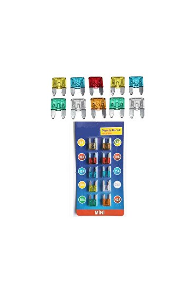 KOTO Oto Araç Bıçak Sigorta Mini Sigorta 10'lu Set 5-7,5-10-15-2-25-30-40 Amper