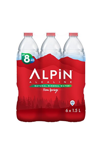 Alpin مياه معدنية قلوية 6 × 1.5 لتر