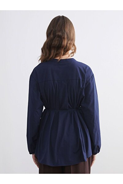 LC Waikiki LCW Modest Kaçık Yaka Kuşaklı Kadın Gömlek Tunik