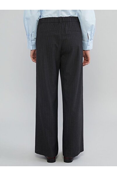 LC Waikiki LCWAIKIKI Classic Beli Lastikli Çizgili Kadın Pantolon