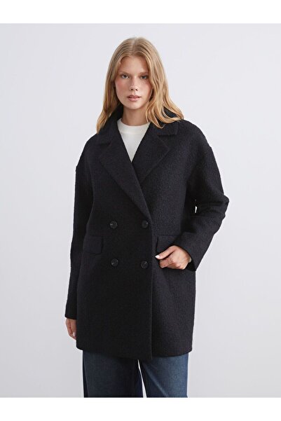 LC Waikiki Lcw Vision Double-Breasted Collar Oversize Women's Cashmere Coat