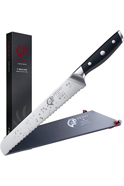Orient Bread knife, Carbon Series, German X50 Ultra+ stainless steel, black