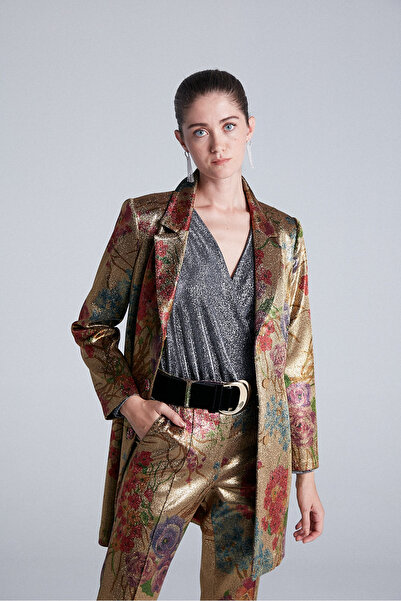 amille Aristotele Jacket Jakarlı Kruvaze Ceket