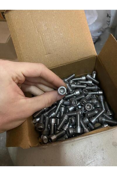 erçelik 10 adet paslanmaz m8x12 imbus başlı civata