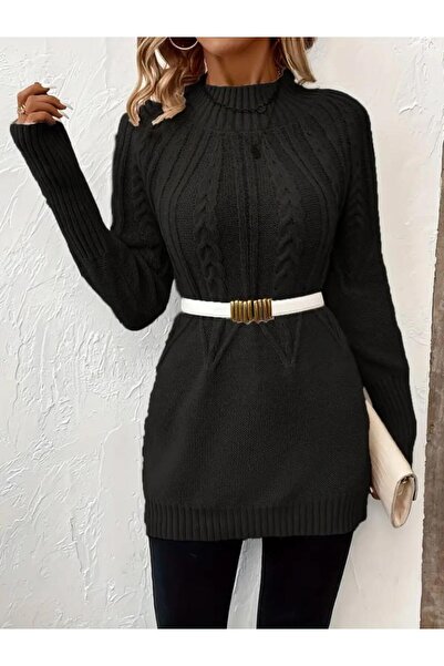 HAZEGO Γυναικεία μακρυμάνικη πλεκτή μπλούζα με ημιζιολόγιο