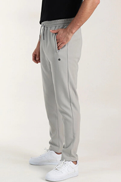 EXSPORT Ιταλικό κομμένο βαμβακερό χειμερινό ίσιο παντελόνι με ριγέ σχέδιο