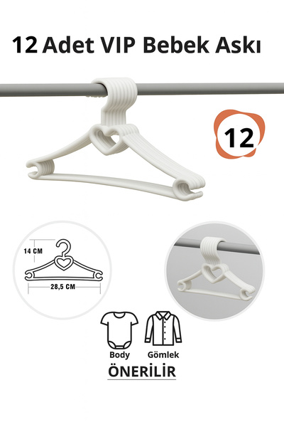 Vip Home Concept Market Ürünleri Umeraș pentru haine pentru bebeluși 12 bucăț...