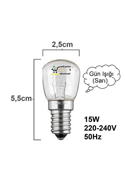 Bosch Buzdolabı Lambası 15W Işık Ampul Siemens No Frost E14 Lamba 00602674