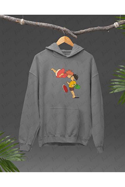 Nulivez هودي كبير الحجم للجنسين مطبوع بتصميم أنيمي ستوديو جيبلي بونيو، عالي الجودة