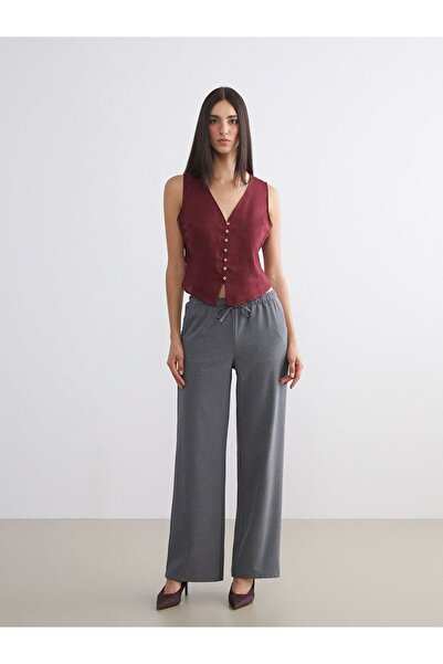 LC Waikiki Elastic Waist Wide Leg Women's Trousers