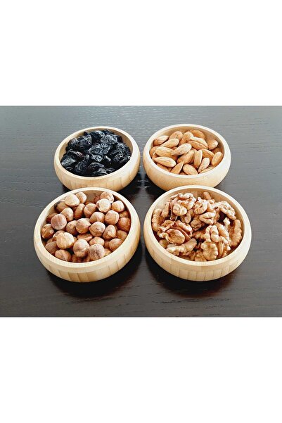 bir sürü eşya pak market 4 Bamboo Snack Bowls Bamboo Nut Plate - Round