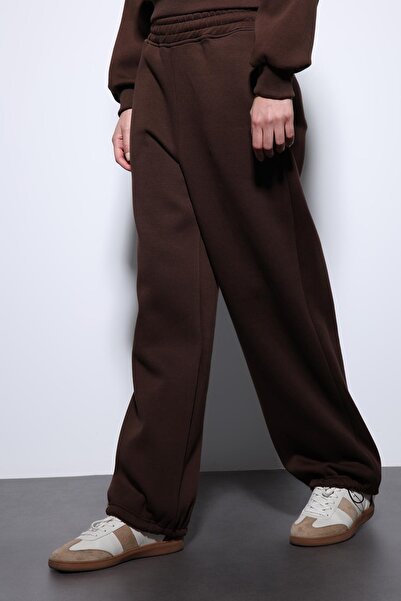 Antioch Brown Basic Adjustable Leg Women's Sweatpants