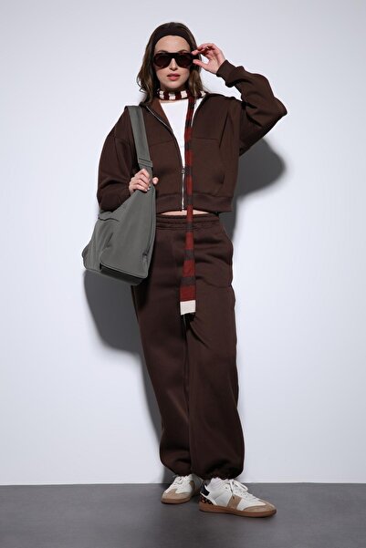 Antioch Brown Basic Adjustable Leg Women's Sweatpants