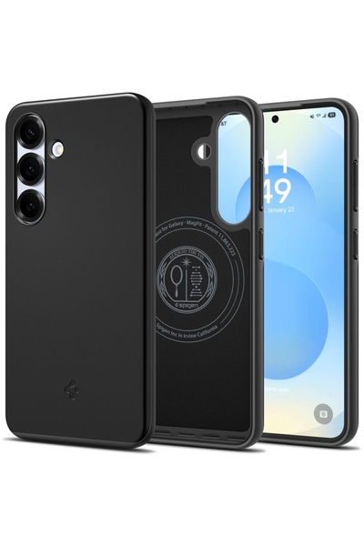 Spigen Калъф за Samsung Galaxy S25, тънък - черен