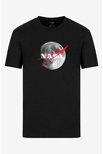 PARUNIV Tricou unisex cu imprimeu NASA Moon, 100% bumbac respirabil, 180gsm, ...