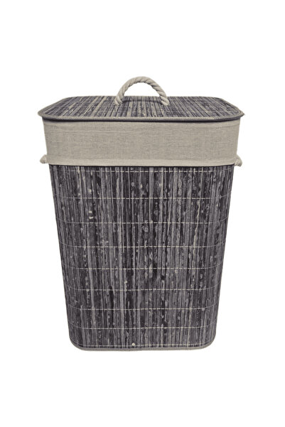 Caressa Laundry basket, bamboo and cotton lining, polyester, MDF bottom, 66 L...