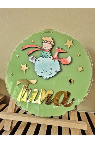 macra world KÜÇÜK PRENS TEMALI ÇOCUK / BEBEK / Hastane Odası Kapı Süsü