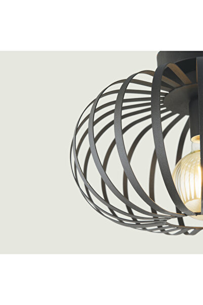 Bella Maison Cirella Metal Plafonyer Avize Siyah (40x27 cm)