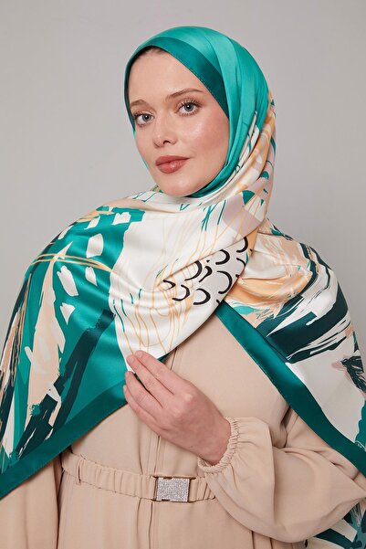 Levidor Green Brushed Pattern Twill Shawl