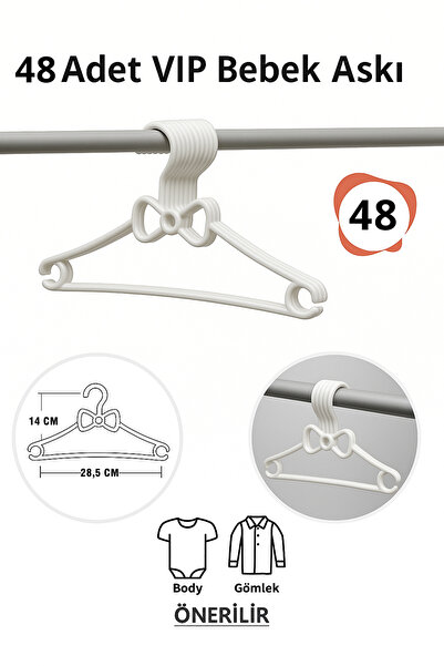 Vip Home Concept Umeraș pentru haine pentru bebeluși 48 bucăți FLORELE din pl...