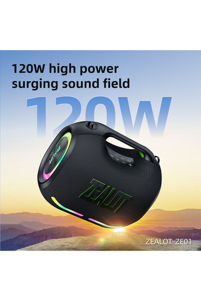 zealot ZE01 120W Bluetooth Speaker, Wireless Subwoofer, IPX5 Water Resistant, 24000mAh Battery