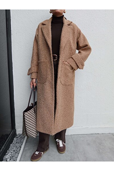 ESRAHELVACI Παλτό με ανοιχτή τσέπη με κουμπιά